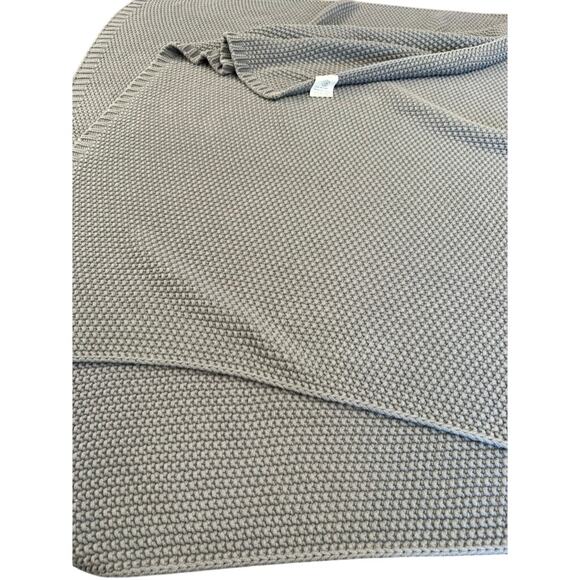 "LONGHUI BEDDING" Gray 100% Cotton Throw 60 X 80 VERY HEAVY Throw Tight Knit - Picture 5 of 9
